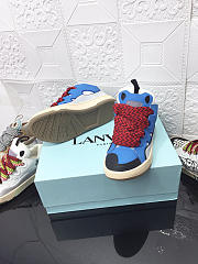 Lanvin Curb Lace-up Sneakers Blue Red - 2
