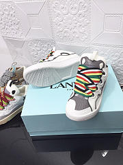 Lanvin Curb Lace-up Sneakers Grey White - 2