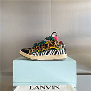 Lanvin Curb Lace-up Sneakers Leopard Print Panelled - 4