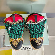Lanvin Curb Lace-up Sneakers Leopard Print Panelled - 2