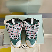 Lanvin Curb Lace-up Sneakers Pink Green - 6