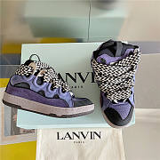 Lanvin Curb Lace-up Sneakers Purple - 4