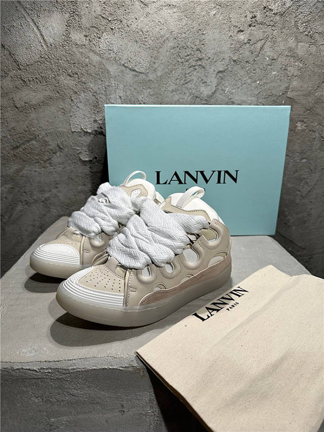 Lanvin Curb Sneaker White Beige - 1