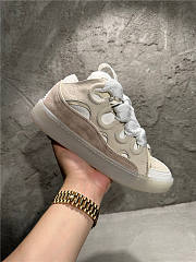 Lanvin Curb Sneaker White Beige - 5