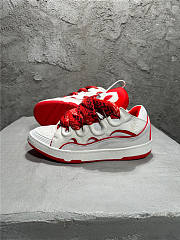 Lanvin Curb Sneaker White Red - 5