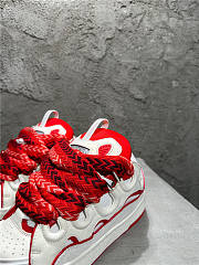Lanvin Curb Sneaker White Red - 3