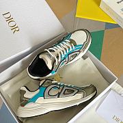 Dior B30 Sneaker Blue and Green Technical Fabric - 4