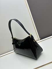 Prada Aimée Patent Leather Black Bag Size 34x19x10cm - 6