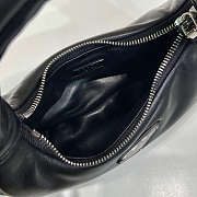 Prada Soft Mini Leather Tote Bag Black Size 21x12x6cm - 6