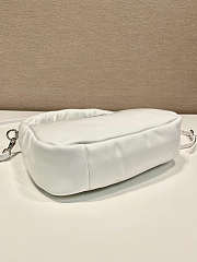 Prada Soft Mini Leather Tote Bag White Size 21x12x6cm - 3