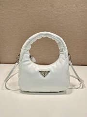 Prada Soft Mini Leather Tote Bag White Size 21x12x6cm - 2
