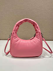 Prada Soft Mini Leather Tote Bag Pink Size 21x12x6cm - 3