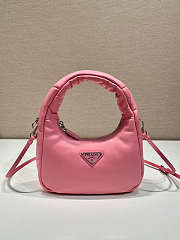 Prada Soft Mini Leather Tote Bag Pink Size 21x12x6cm - 2