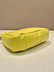 Prada Soft Mini Leather Tote Bag Yellow Size 21x12x6cm - 6