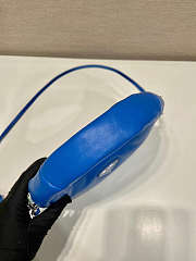 Prada Soft Mini Leather Tote Bag Blue Size 21x12x6cm - 6
