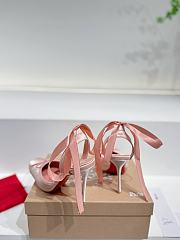 Christian Louboutin Cassia Lace Up Loubi Crepe Satin Pink 10cm - 2