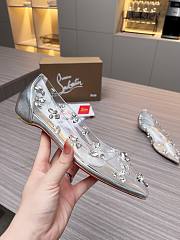 Christian Louboutin Follies Strass Flat Silver - 4