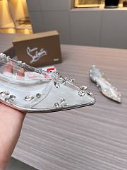 Christian Louboutin Follies Strass Flat Silver - 5