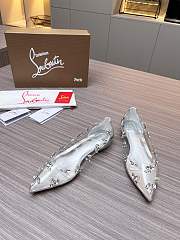 Christian Louboutin Follies Strass Flat Silver - 2