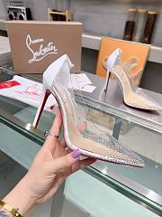 Christian Louboutin Follies Strass Heels White 10cm - 6