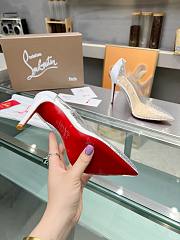 Christian Louboutin Follies Strass Heels White 10cm - 5