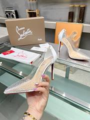 Christian Louboutin Follies Strass Heels White 10cm - 4