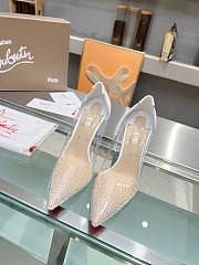 Christian Louboutin Follies Strass Heels White 10cm - 2
