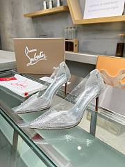 Christian Louboutin Follies Strass Heels Silver 10cm - 1