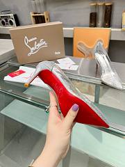Christian Louboutin Follies Strass Heels Silver 10cm - 6