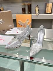 Christian Louboutin Follies Strass Heels Silver 10cm - 2