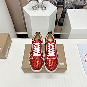 Christian Louboutin Fun Louis Junior Spikes Black Red - 4