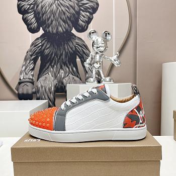 Christian Louboutin Fun Louis Junior Spikes Crocembossed