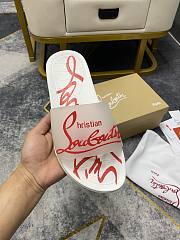 Christian Louboutin Graphic Print Slide White - 2
