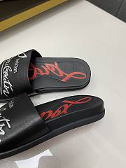 Christian Louboutin Graphic Print Slide Black  - 3