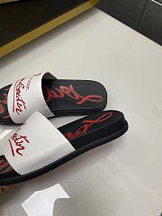 Christian Louboutin Graphic Print Slide Black White - 3