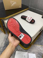Christian Louboutin Graphic Print Slide Black White - 2