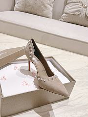 Christian Louboutin Heels C0254 Velvet lrishell 9cm - 2