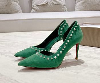 Christian Louboutin Heels C0256 Velvet lrishell 9cm