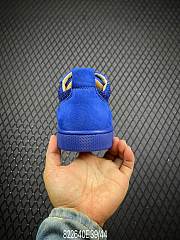 Christian Louboutin Louis Junior Spikes Orlato Flat Blue Glitter - 3