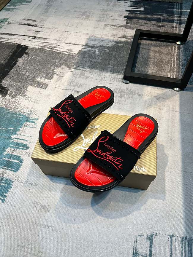Christian Louboutin Slide Logo Spikes C5440 - 1