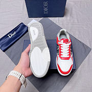 Dior B27 Low Red Gray Sneaker D0200 - 4