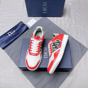 Dior B27 Low Red Gray Sneaker D0200 - 3