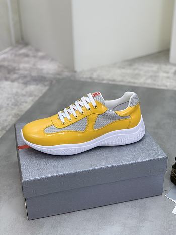 Prada America's Cup Low-top Sneakers Silver Yellow