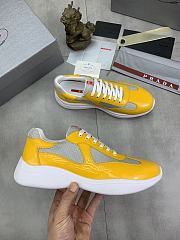 Prada America's Cup Low-top Sneakers Silver Yellow - 5