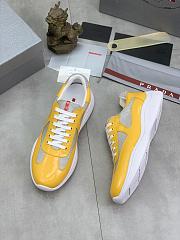 Prada America's Cup Low-top Sneakers Silver Yellow - 3