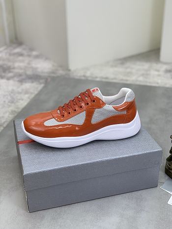 Prada America's Cup Low-top Sneakers Silver Orange