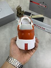 Prada America's Cup Low-top Sneakers Silver Orange - 6