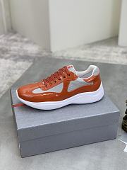 Prada America's Cup Low-top Sneakers Silver Orange - 2