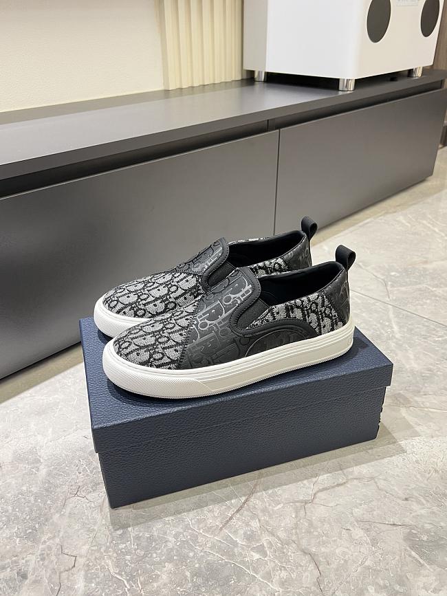 Dior Men's Slip-on Shoes with Oblique D0835B-07 - 1