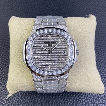 Patek Philippe Nautilus Silver White Watch P2547